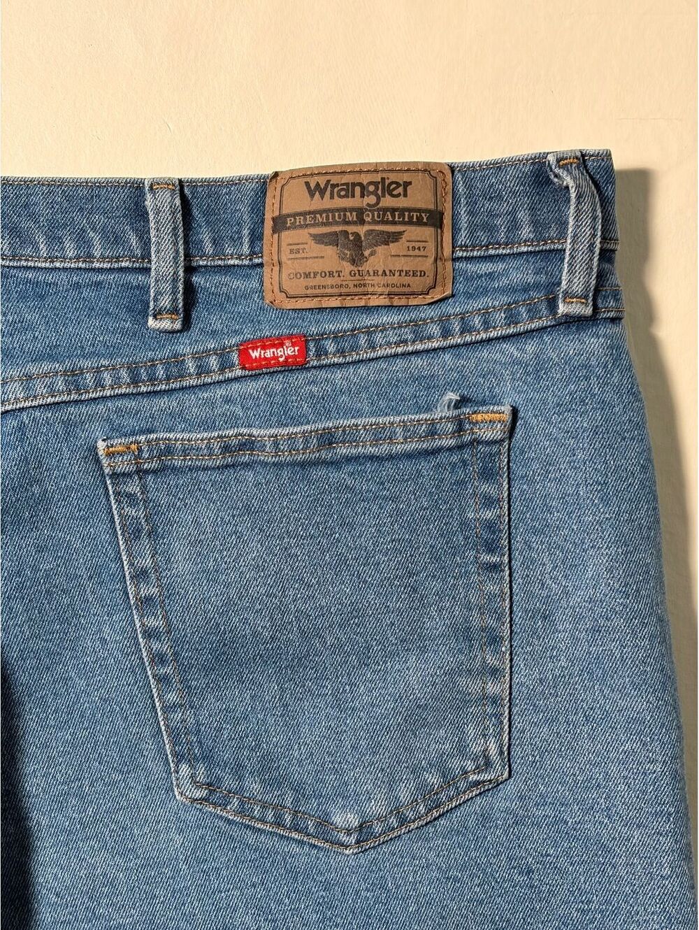 Wrangler Five Star Premium Denim Jeans Mens 40x32 Stretch Blue